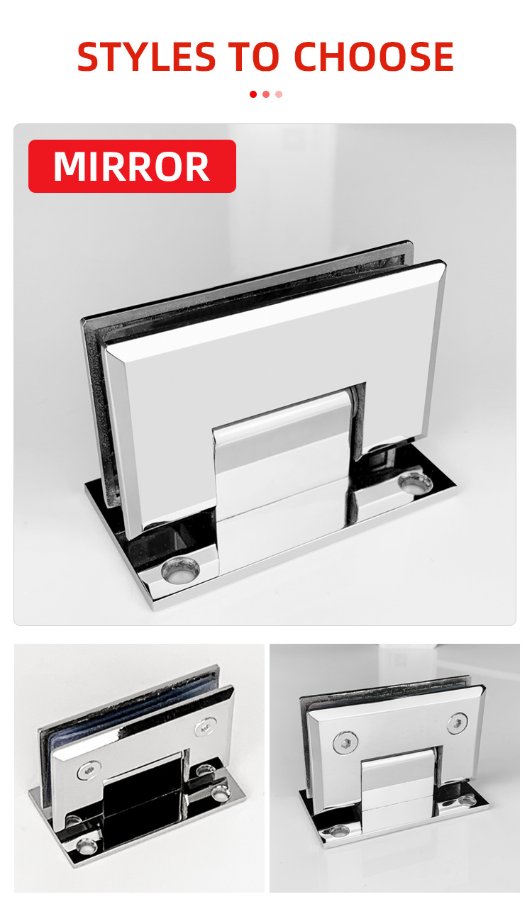 H PLATE Stainless Steel Brass Frameless Pivot Wall Mounted Shower Glass Door Hinge