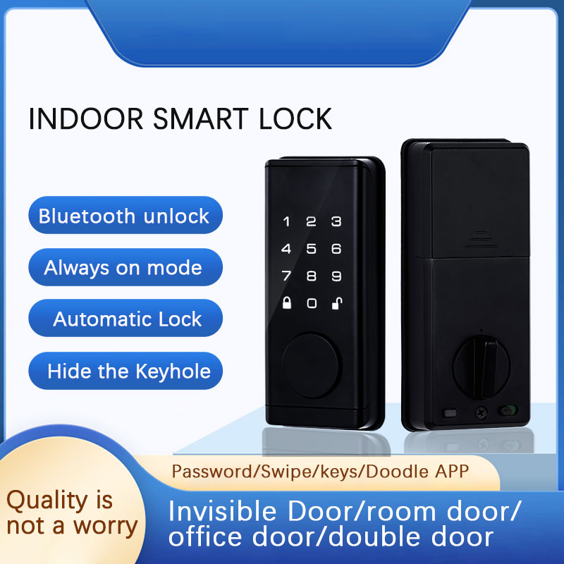 Silver BLE Door Lock Alkaline Battery Unlock Electronic Key Card Door Locks