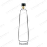 Customized 700ml 750ml Wine Glass Bottle with Glass Collar and Healthy Lead-free