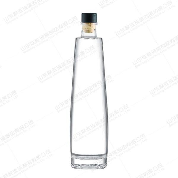 Customized 700ml 750ml Wine Glass Bottle with Glass Collar and Healthy Lead-free