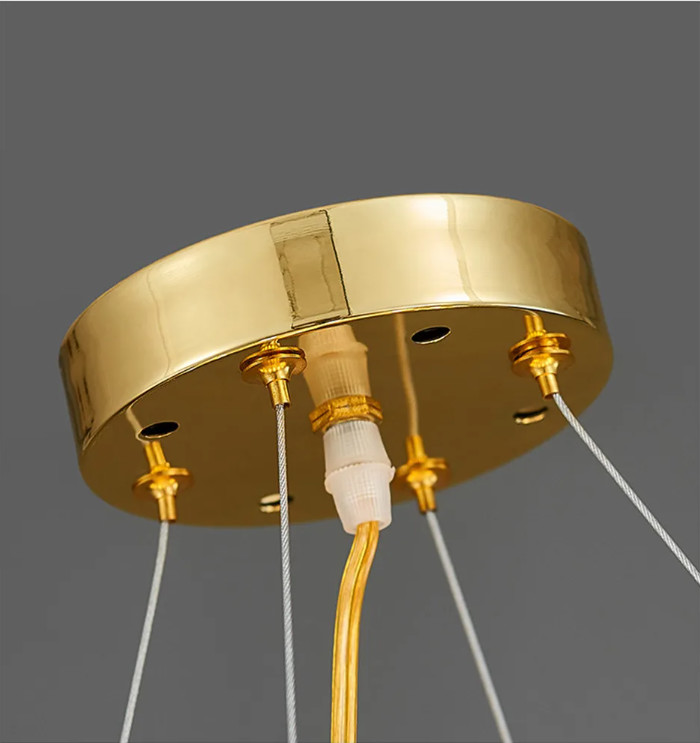Round Luxury Pendant Lights E14 Customized Smoked Glass Cluster Pendant Light