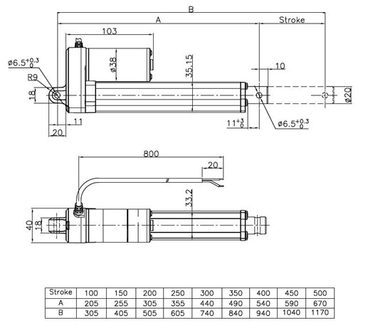 Customize Stroke Power-driven Miniature Electric Actuators With Mounting Bracket(s), 12Volt or 24Volt DC, 1-24inch Strok