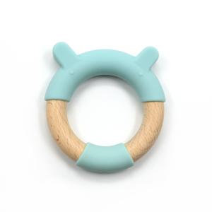 Wholesale Organic Beech Wooden OEM Silicone Baby Chew Toys FSC Certified from china suppliers