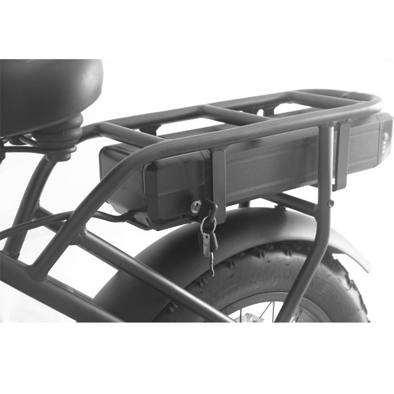 20" City Urban Electric Bicycle with Rear Carrier Battery Position and Vintage Design