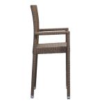 Espresso Rope Outdoor Bar Chairs