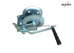 1200 LB / 1000 LB Boat Hand Winch , White Zinc Plated Boat Trailer Winch For