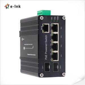 China Industrial PoE Powered Ethernet Switch 5 Port 10 100 1000T + 2 Port 100 1000X SFP on sale