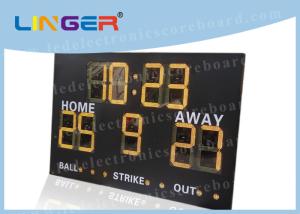 Wholesale Waterproof Wireless Baseball Scoreboard , Baseball Field Scoreboard Yellow Color from china suppliers
