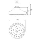 71mm Outer Diameter Round Spray Shower Head Shower Room Accessories
