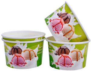 Wholesale Single Wall Frozen Yogurt Paper Cups , Paper Ice Cream Pint Containers from china suppliers