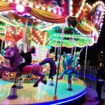 Mall Cartoon Shape Horse Carousel Ride , Merry Go Round Ride 16 Riders
