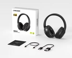 Wholesale New Custom Noise Cancelling Wireless Headphone Stereo Foldable Headset Earphone Over-head Wireless Headphones for Indoor Outdoor from china suppliers
