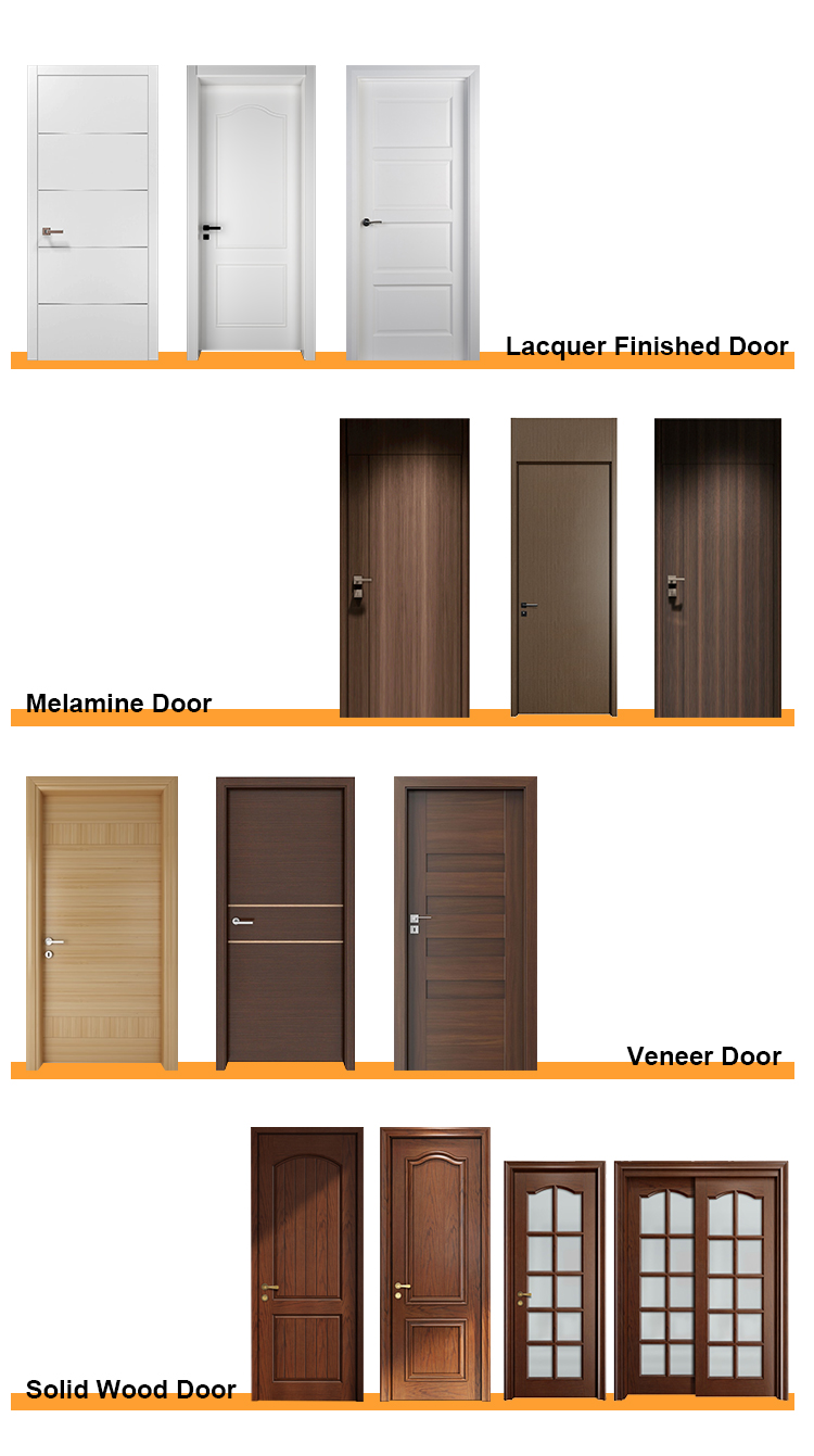Modern Style Custom Size Solid Wood Interior Doors for Houses in Contemporary Design