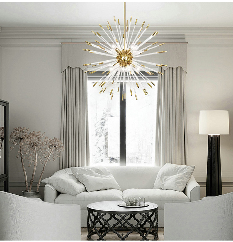 Creative Led Chandelier For Living Dining Room Modern Glass Hanging Lamp sputnik chandelier(WH-MI-314)