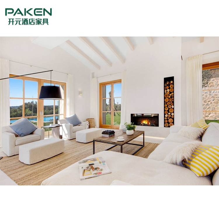 Concise Style With Elegant Ivory Color Customize Modern Villa Furniture Living Room Furniture