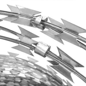 Wholesale Stainless Steel Concertina Razor Barbed Wire For Farm Prison Safety Fence from china suppliers