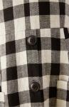 Black and white checked off shoulder dress