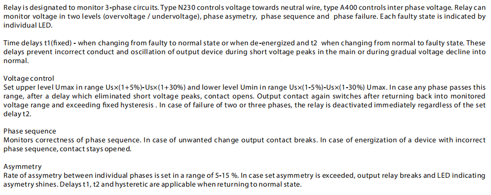 DV2-05 Voltage Relays Three Phase Relay Monitoring Voltage Protective Relay