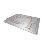 Aluminum Extrusion Plate Heat Sink With 2 Pipes Friction Welding