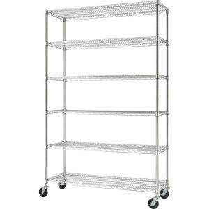 Wholesale Large Metal Storage Shelves For Kitchen With Wheels / Adjustable Shelving Unit from china suppliers