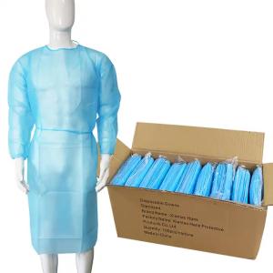 Wholesale Hospital Pe Pp Non Woven Scrub Suit Sms Level 2 Blue Non Sterile Disposable Isolation Surgicals Gowns Medical Protective from china suppliers