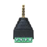3.5mm 3-Pole Stereo Headphone Audio Male Jack Female Plug to Screw Terminal