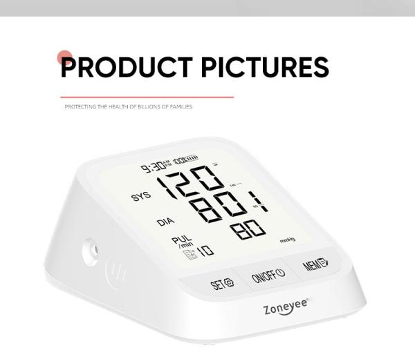 Zoneyee OEM/ODM Health Care Products Bp Machine Digital Blood Pressure Monitor