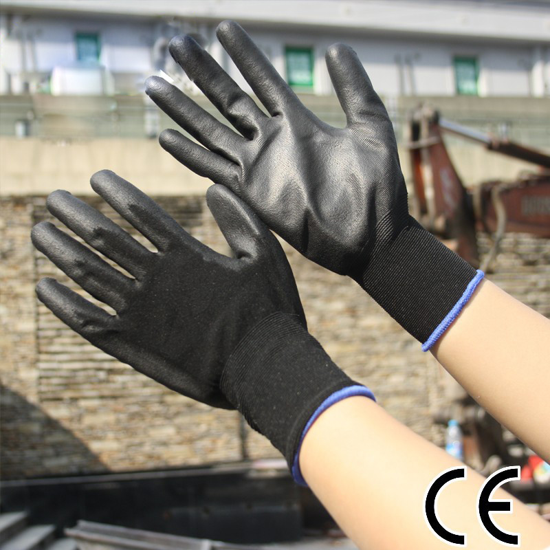Mining White Polyurethane Pu Coated Hand Gloves For Delicate Operations
