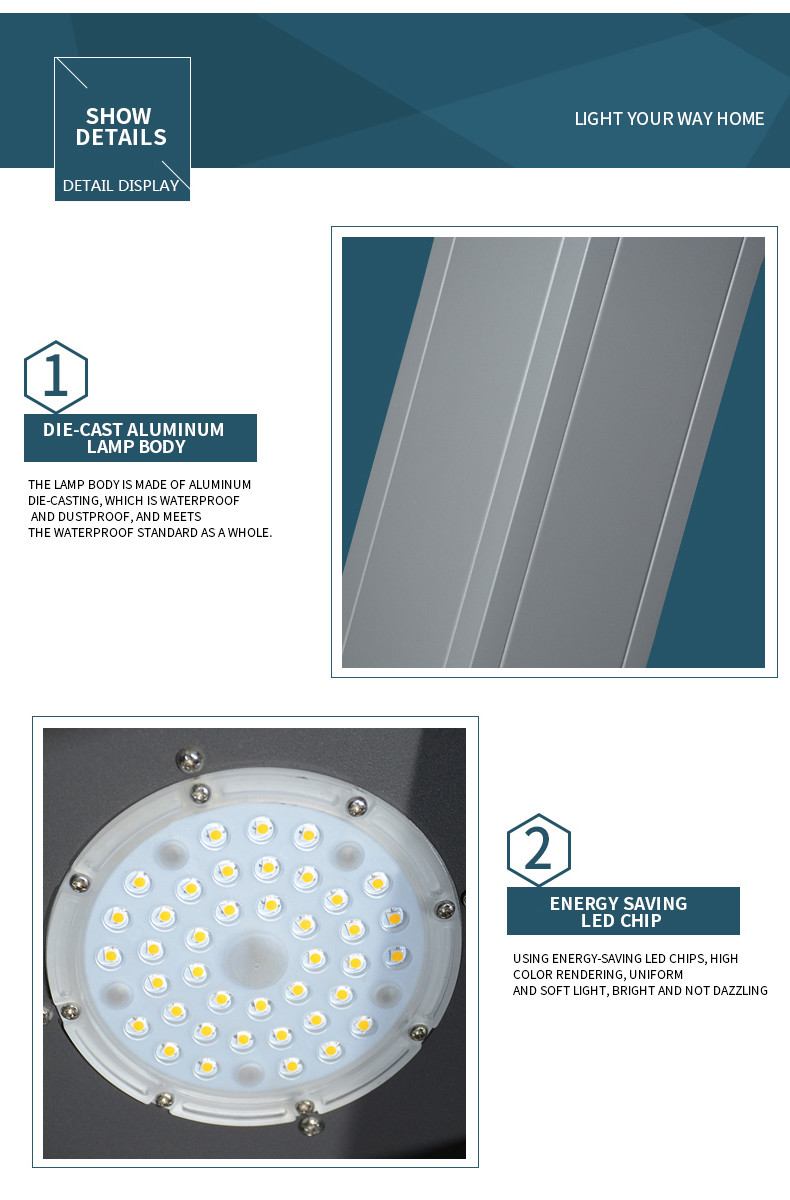 20W 30w 40w Path LED Garden Light High Power Height 2.5m 3m 3.5m 4M Modern