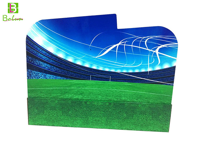 POS Green Cardboard Stair Step Displays Cup Holder World Cup Theme Style