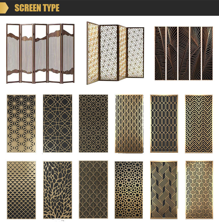 Partition Screen Frame Decorative Laser Cut Metal Panels Outdoor Privacy Mesh