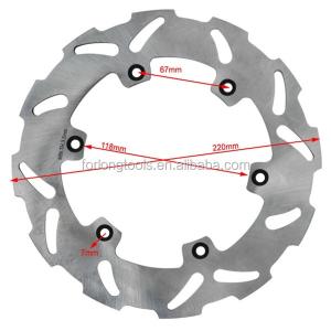 Wholesale 220mm OD Stainless Steel 3.5mm Thickness Titanium Brake Rotor for Suzuki RM 125 250 RMX S 250 DRZ E 400 Motorcycle Parts from china suppliers