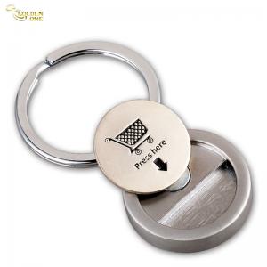 Wholesale Clear Personalised Trolley Keyring , Zinc Alloy Custom Trolley Token Key Ring from china suppliers