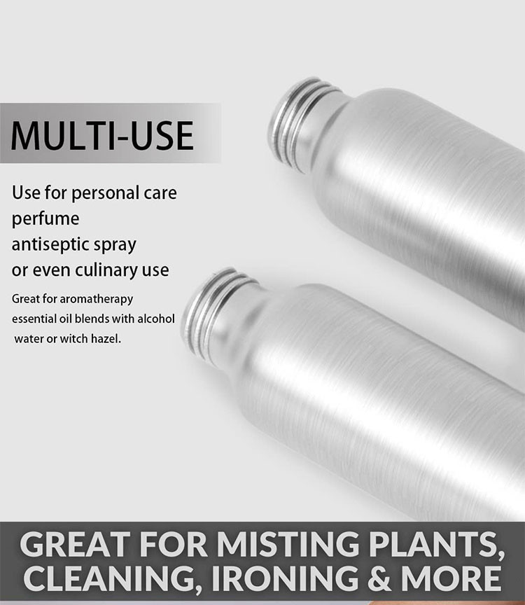 300ml 500ml Matte Black Aluminum Spray Bottle With Trigger Lotion Pump Bottle