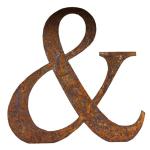 Letter Number Shape Rustic Metal Garden Ornaments Laser Cutting