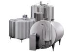 Bulk Milk Cooling Stainless Steel Storage Tank , Sanitary 1000l Stainless Steel