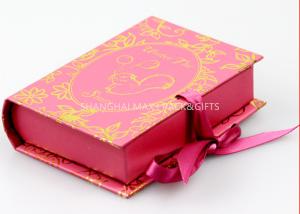 Wholesale Book Style Branded Gift Boxes Pink Color Customize paper Unique Socks Packaging from china suppliers