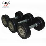 OEM Logo Fixed Rubber Dumbbells 5LB - 100LB Weight For Resistance Training