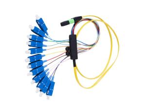 Wholesale 12 core Simplex Flat Round Telecommunication fiber optic , MPO - SC Fiber optic jumper from china suppliers