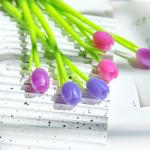Flower Design Tulip Color Changing Neutral Pen 0.38mm Office School Gift Pen