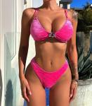 Red Ruffles Swimming Suits Bikini Sexy Black Comfortable The New Type In Stock