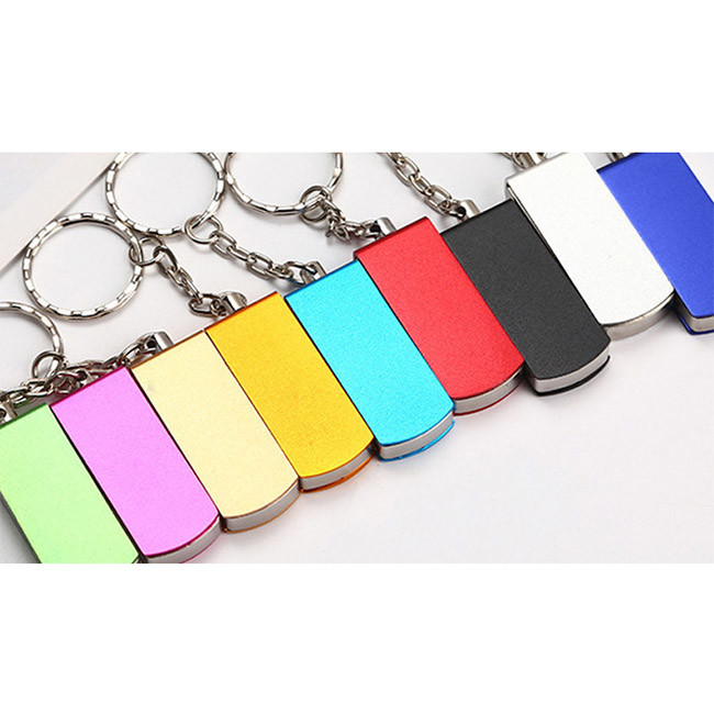 360 Degrees Twist USB Drive Laser Logo Metal Fast Speed USB Flash Drive