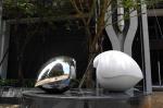Decorative Modern Outdoor Sculpture Stainless Steel Polishing For Art Collection