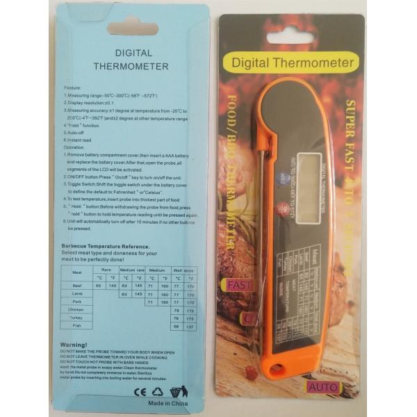 Yellow Fast Reading Food Service Digital Thermometer High Temperature Range