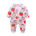Wholesale rompers custom pattern print baby cotton clothes