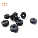 Custom Heat Resistance Black Silicone Rubber Hole Grommets Plug / Rubber Cable