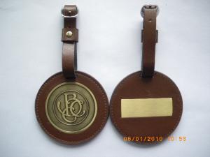 Wholesale Round brown PVC Personalised Bag Tags match your pantone chart from china suppliers