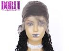 Deep Curly Full Lace Human Wigs Pre Pluked Brazilian Wig Baby Hair No Shedding