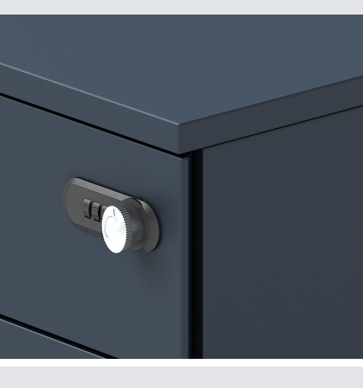 Mirror Door 0.4 To 1.5mm Mobile File Cabinet With Lock , 3 Drawer Mobile File Cabinet