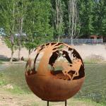 garden outdoor Wood Fueled Backyard Steel Fire Pit Fire Sphere